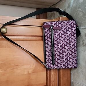 Michael Kors slim maroon signature crossbody